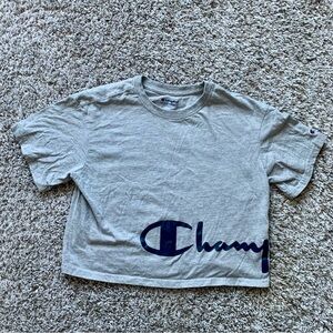 CHAMPION Gray Cropped T-Shirt